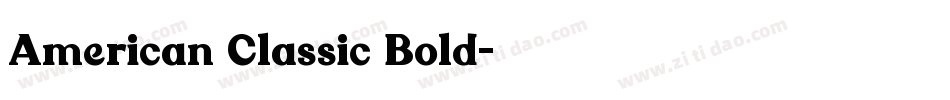 American Classic Bold字体转换